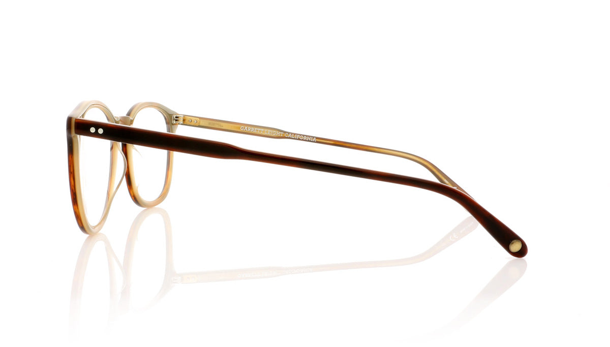 Garrett Leight Kinney 1007 WHT Whiskey Tortoise Glasses - Side