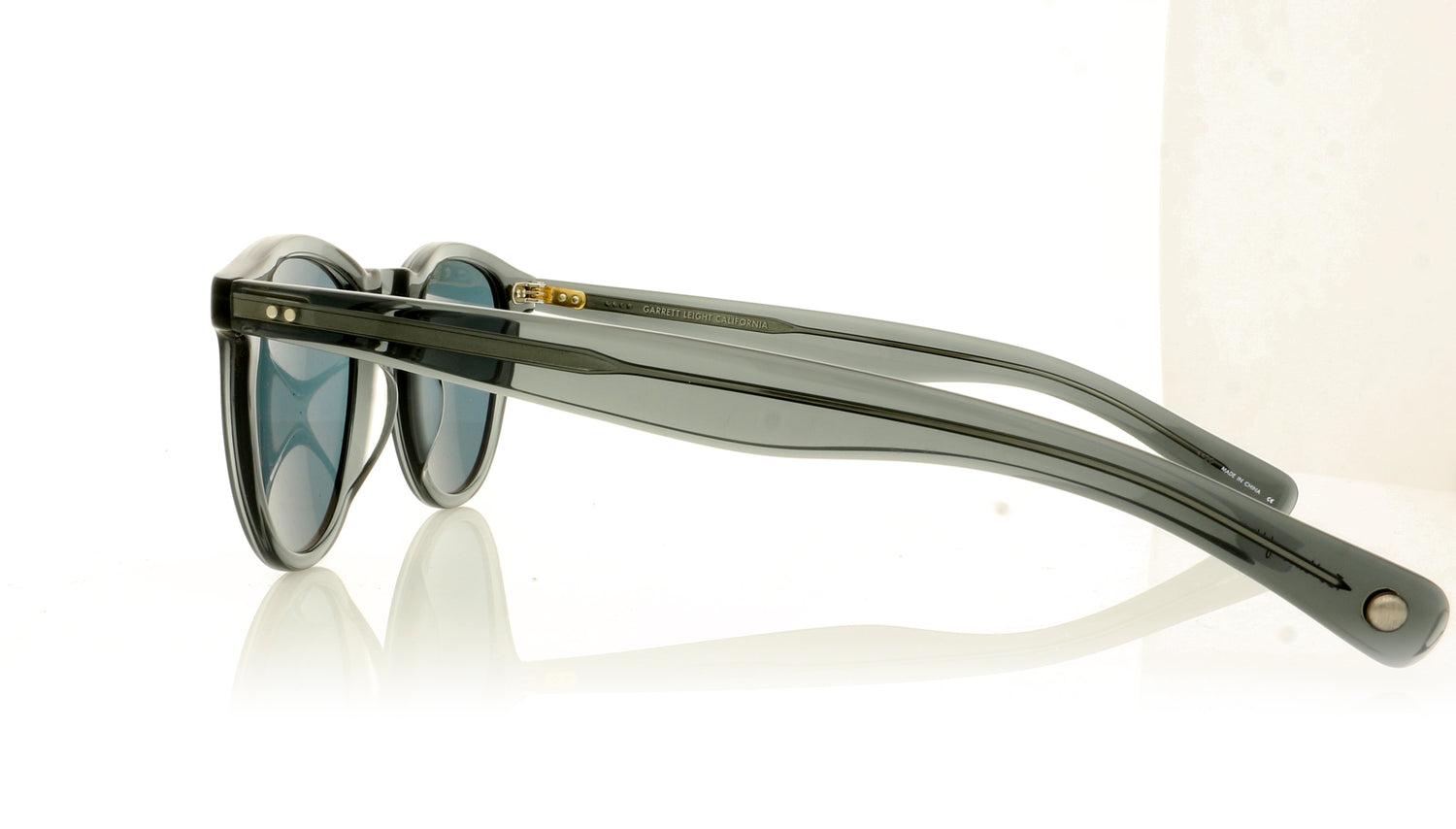 Garrett Leight Hampton X 2082 SGY/BS Sea Grey Sunglasses - Side