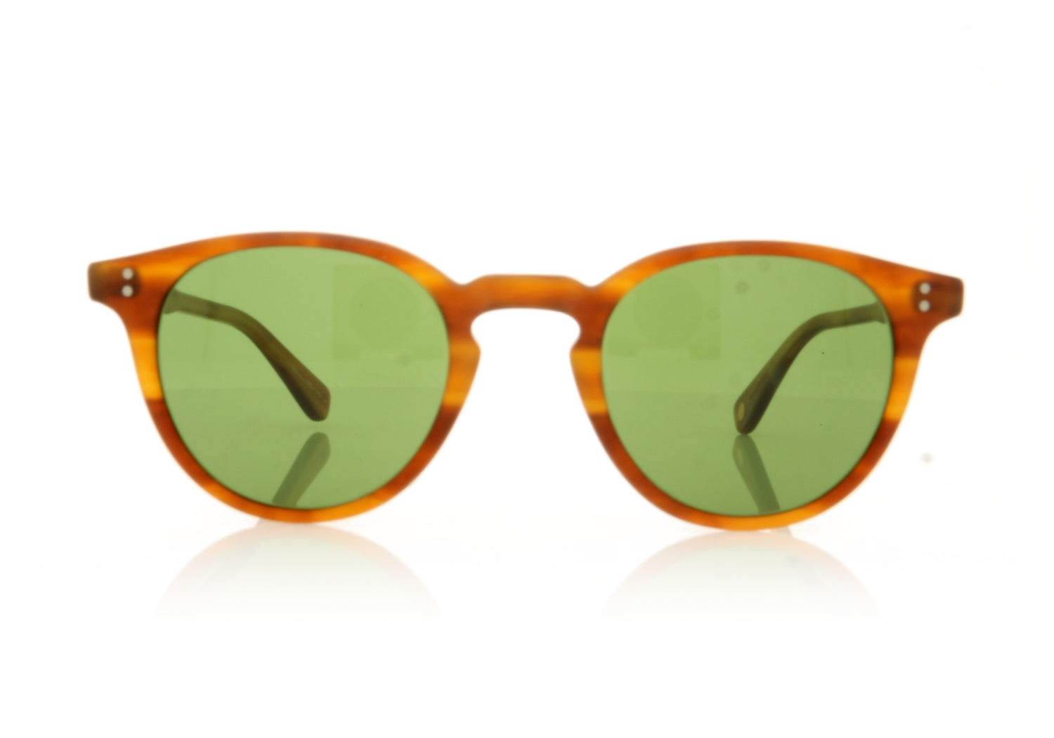 Garrett Leight Clement 2091 MHAT/PGN Matte Honey Amber Tortoise Sunglasses - Front