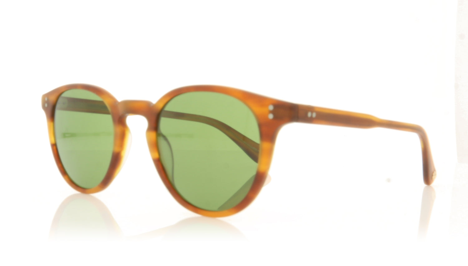 Garrett Leight Clement 2091 MHAT/PGN Matte Honey Amber Tortoise Sunglasses - Angle