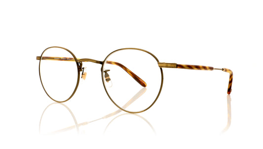 Garrett Leight Wilson M 3005 AG-PIW Antique Gold Glasses - Angle