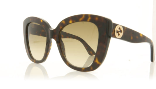 Gucci GG0327S 2 Tortoise Sunglasses - Angle