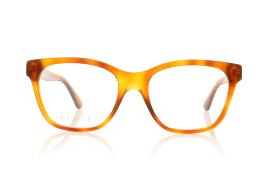 Gucci GG0420O 4 Amber Tortoise Glasses - Front