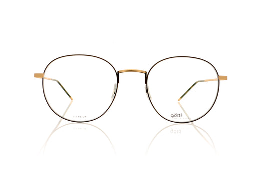 Götti Dago GB-BR Gold Brushed Brown Glasses - Front