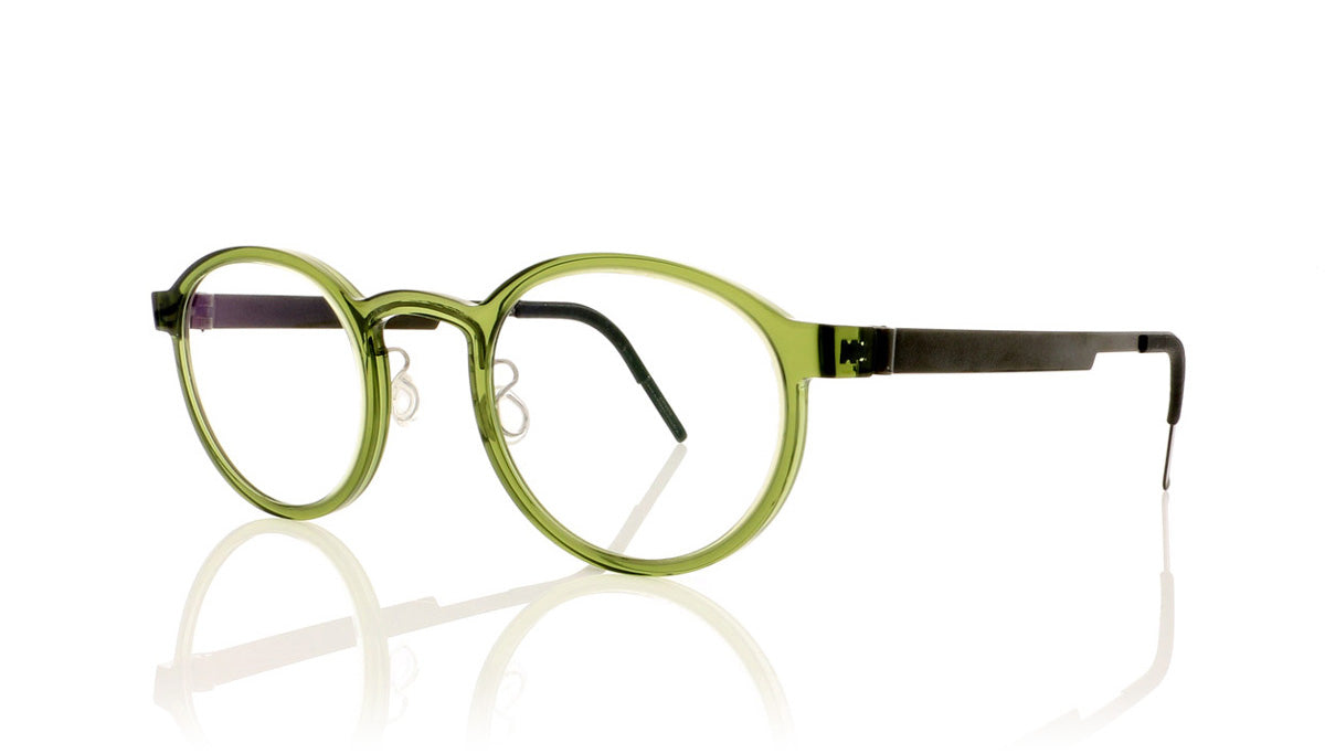 Lindberg Acetanium 1014 AH05-T406 Translucent Green Glasses - Angle