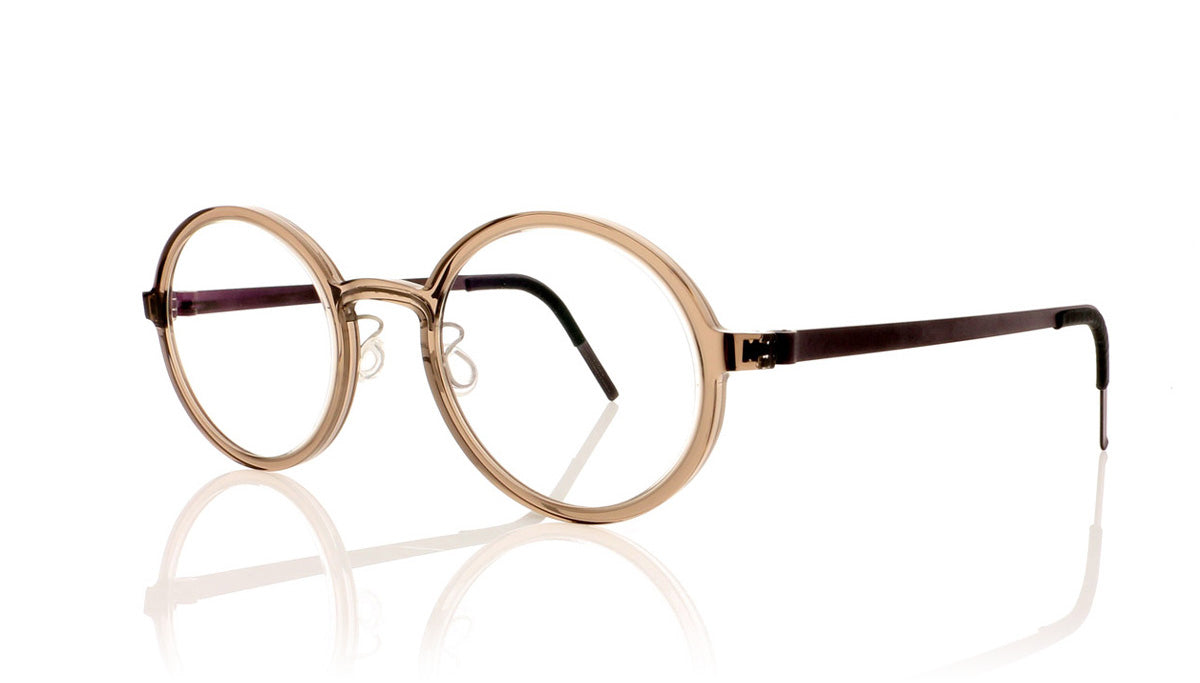 Lindberg Acetanium 1038 AH17 Translucent Taupe Temple U14 Glasses - Angle