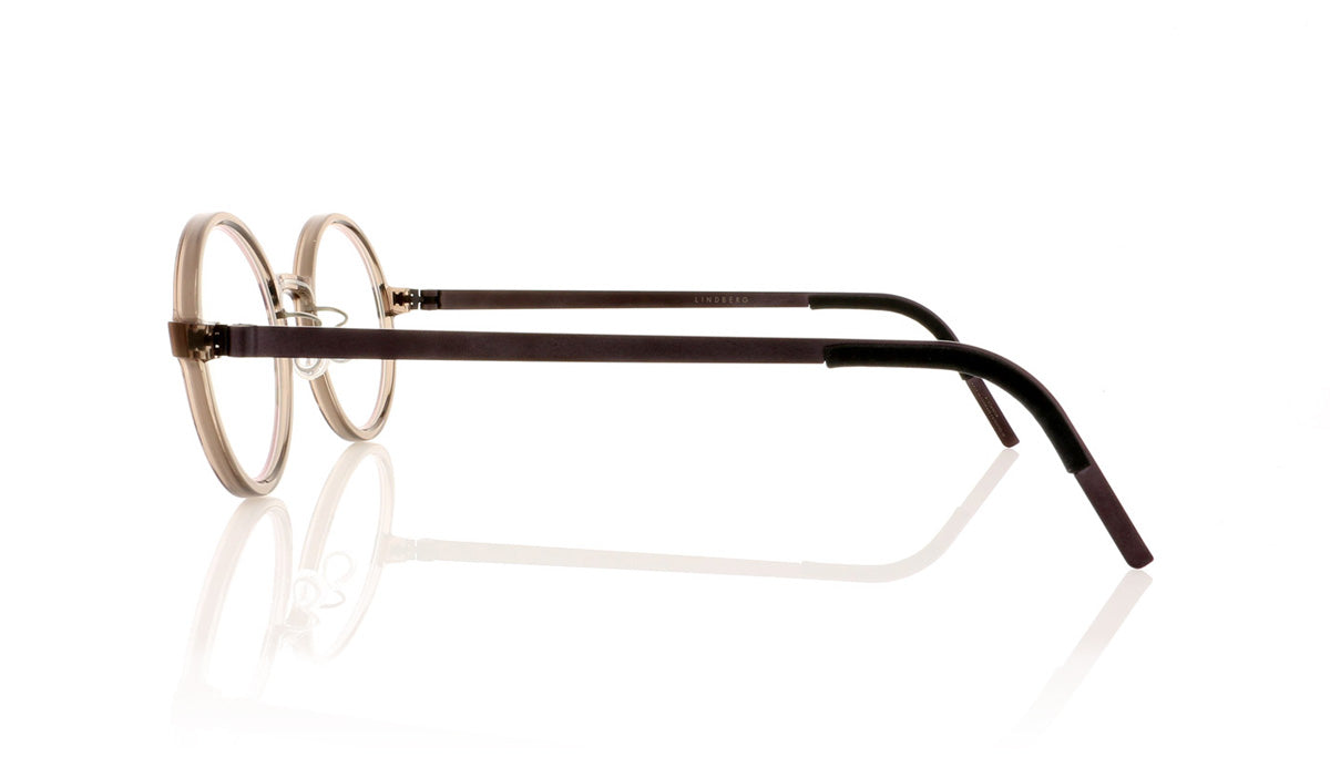 Lindberg Acetanium 1038 AH17 Translucent Taupe Temple U14 Glasses - Side