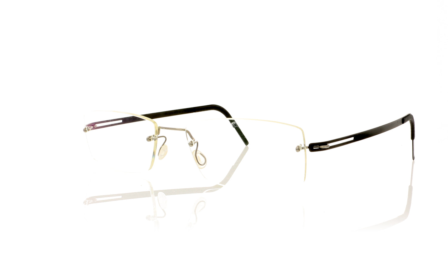 Lindberg Spirit titanium 2019 P10-PU9 Silver bridge with Glasses - Angle