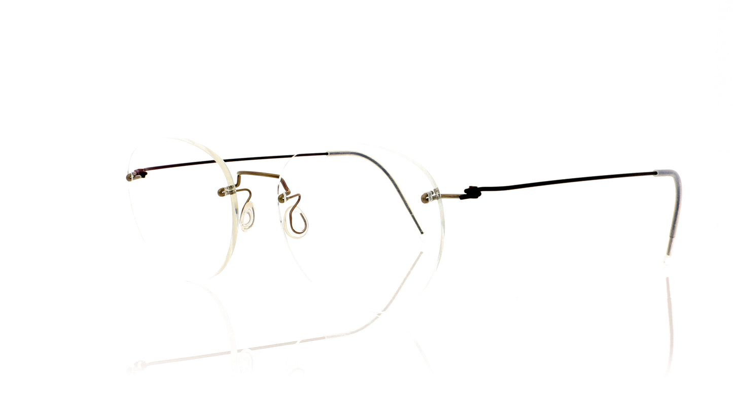 Lindberg Spirit titanium 2110 10-U13 Matte gunmetal with Matte navy temple Glasses - Angle