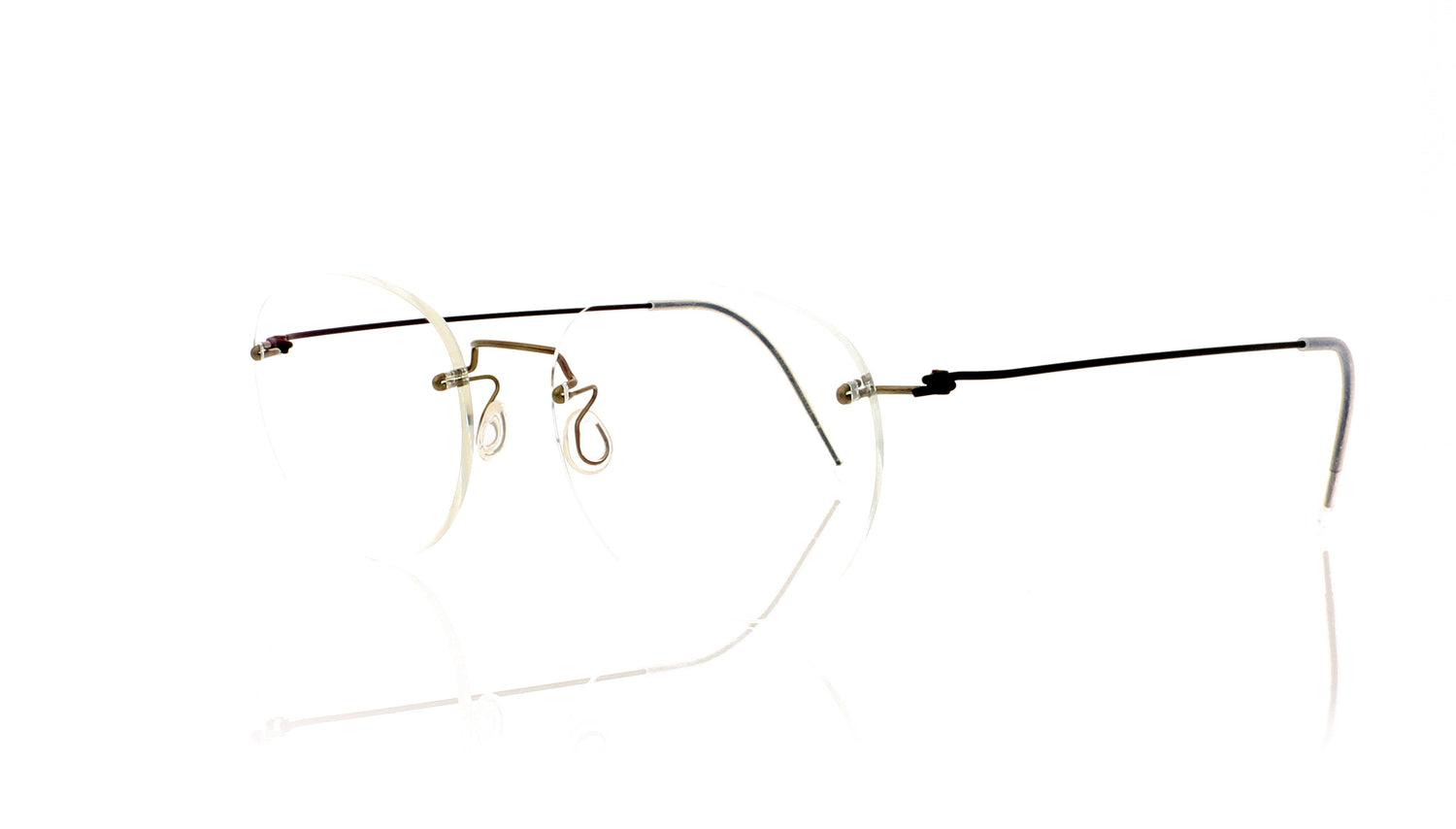 Lindberg Spirit titanium 2110 10-U13 Matte gunmetal with Matte navy temple Glasses - Angle