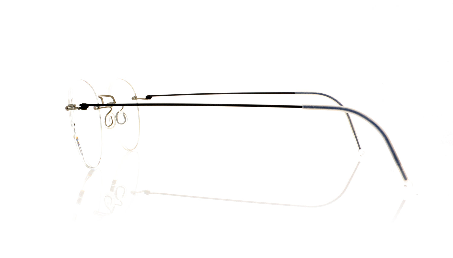 Lindberg Spirit titanium 2110 10-U13 Matte gunmetal with Matte navy temple Glasses - Side