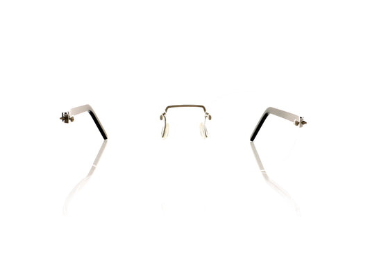 Lindberg Spirit titanium 2215 10/K101/P10 Matt grey bridge with silver and black acetate sides Glasses - Front