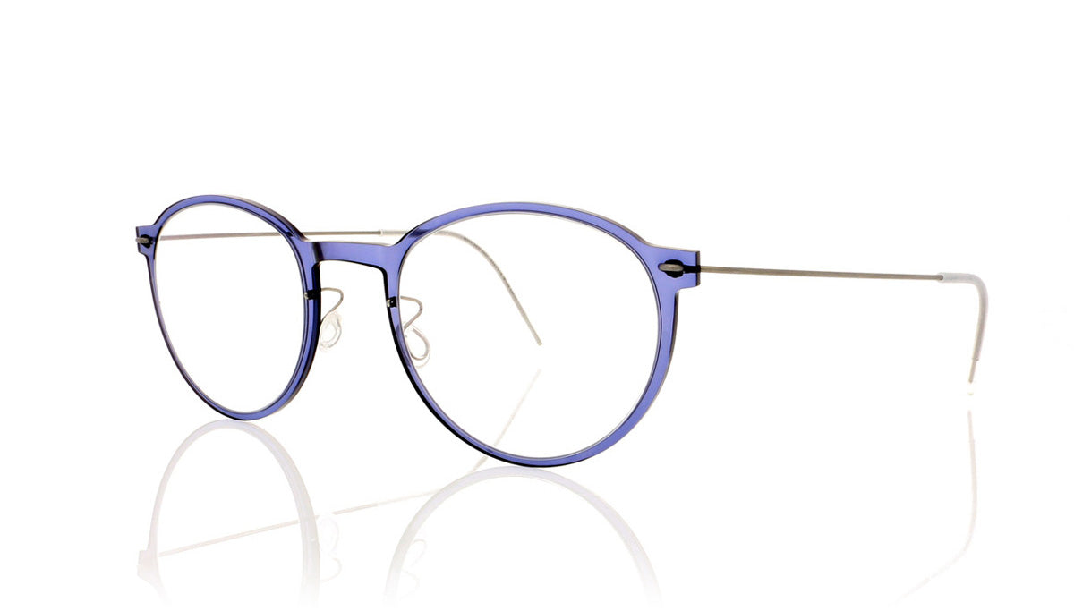 Lindberg n.o.w titanium 6527 C14-TB150 Blue Glasses - Angle