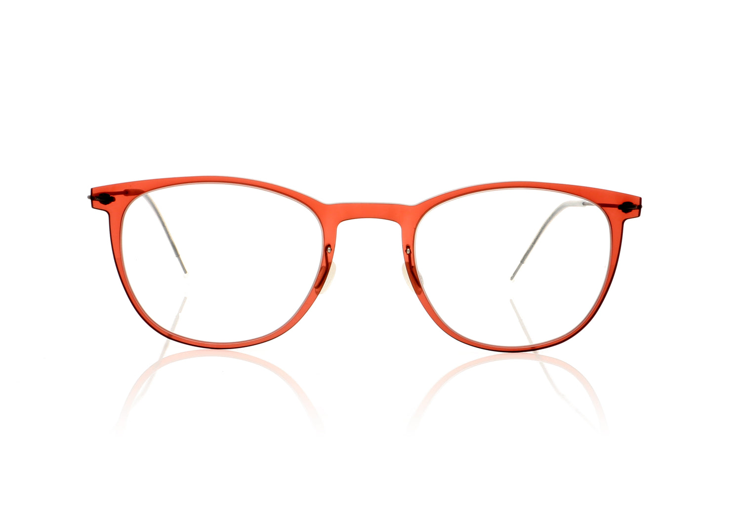Lindberg n.o.w.titanium 6529 C06 Burgundy crystal Glasses - Front