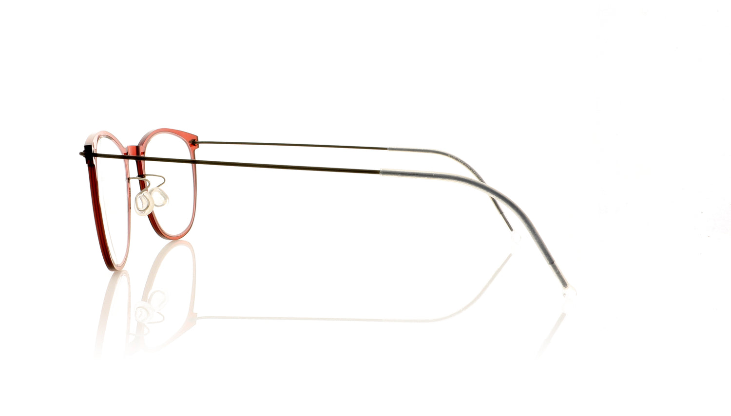 Lindberg n.o.w.titanium 6529 C06 Burgundy crystal Glasses - Side