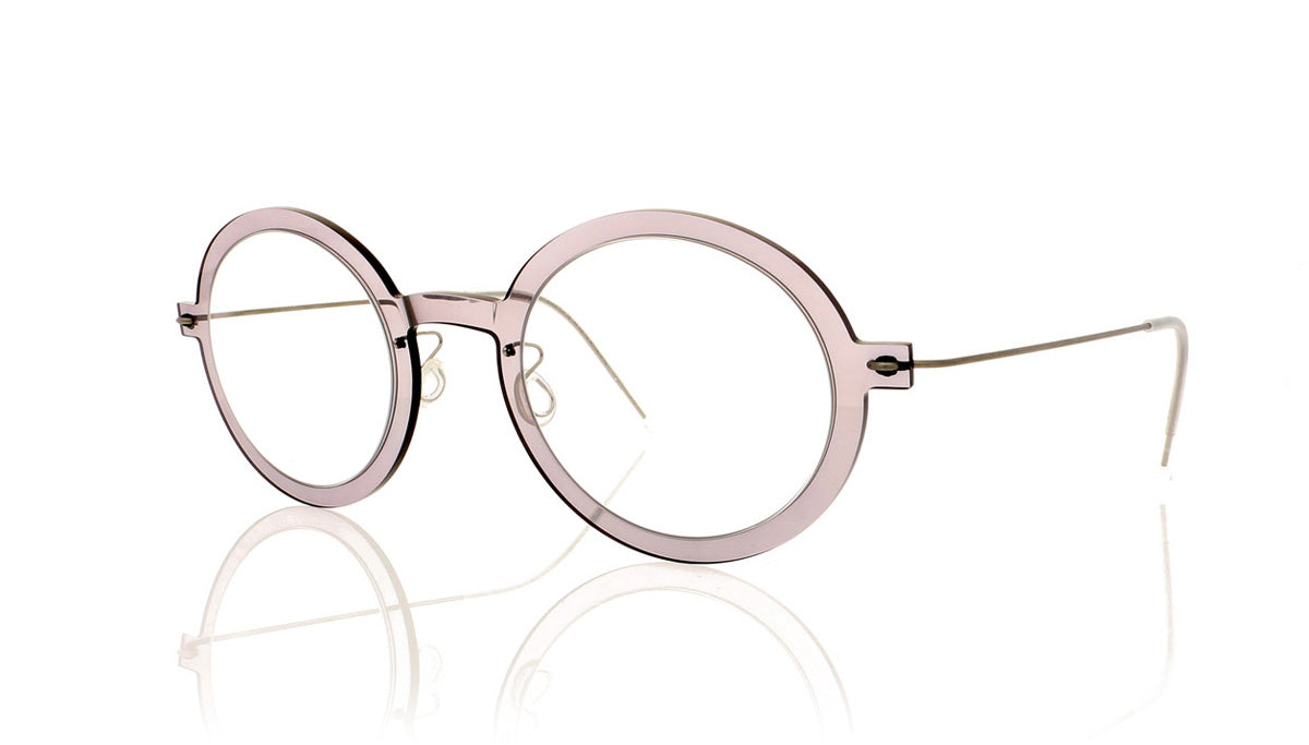 Lindberg n.o.w Titanium 6531 C07-TB Translucent Blue Glasses - Angle