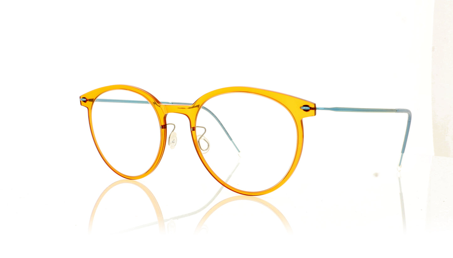 Lindberg n.o.w 6537 C09 PU14 Brown Blue Glasses - Angle