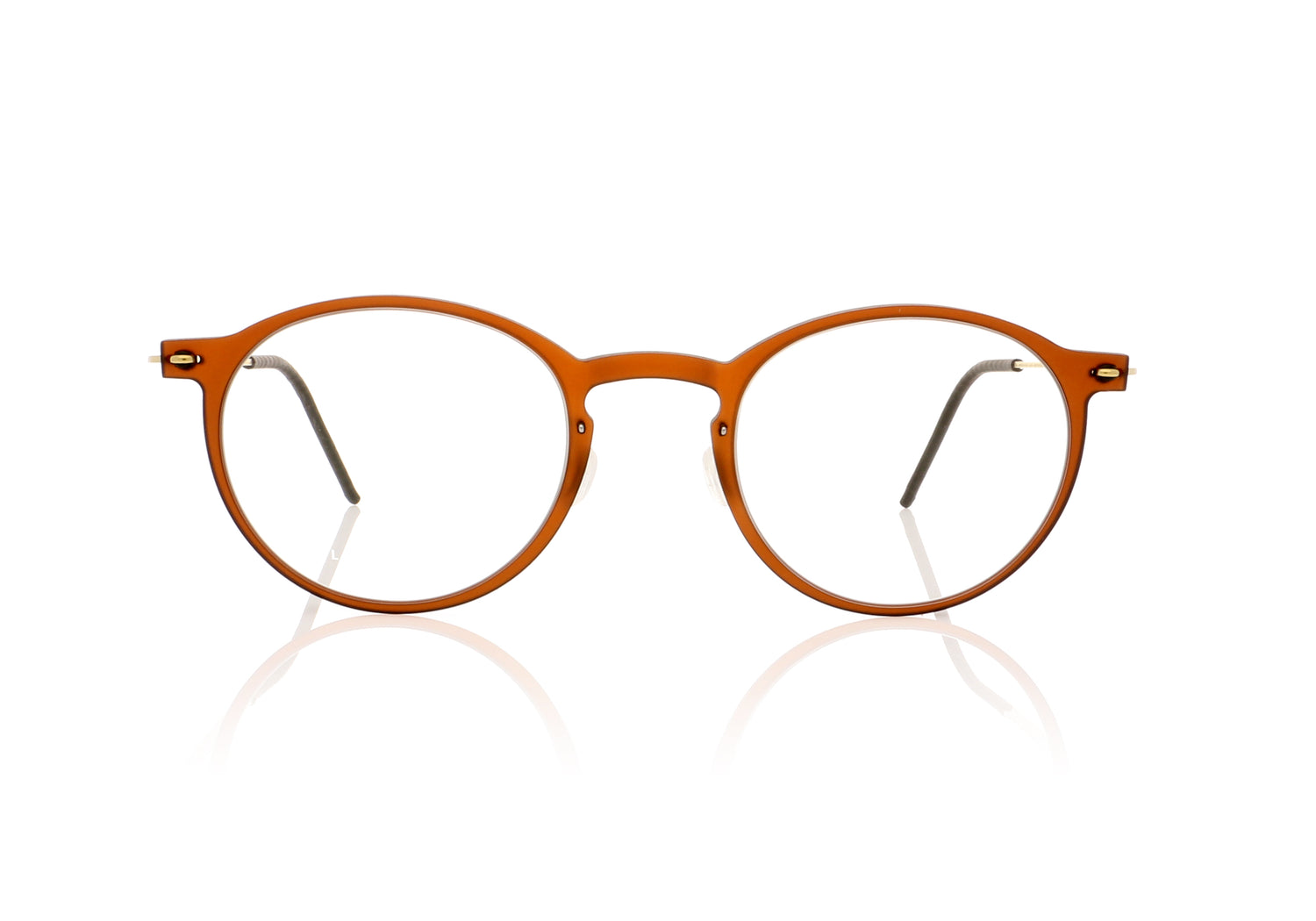 Lindberg n.o.w titanium 6541 C02M-T802-PGT Matte transparent brown Glasses - Front
