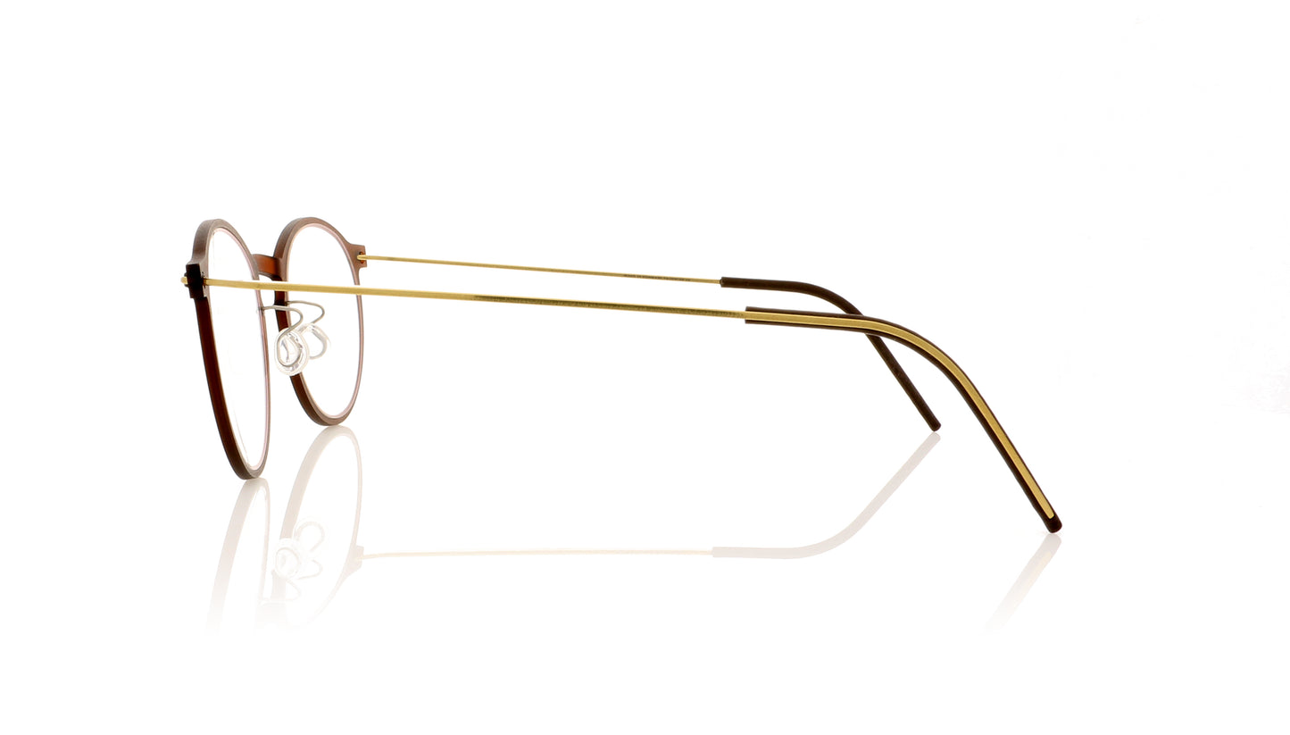 Lindberg n.o.w titanium 6541 C02M-T802-PGT Matte transparent brown Glasses - Side