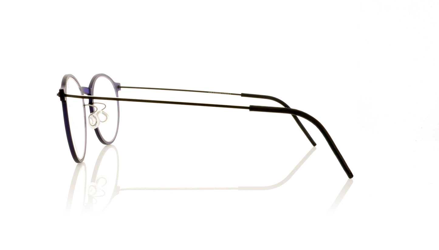 Lindberg n.o.w titanium 6541 C14M -T802 Matt Blue Glasses - Side