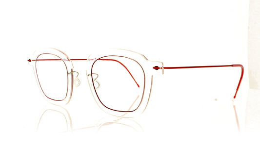 Lindberg n.o.w 6587 C01 U33 Clear Glasses - Angle
