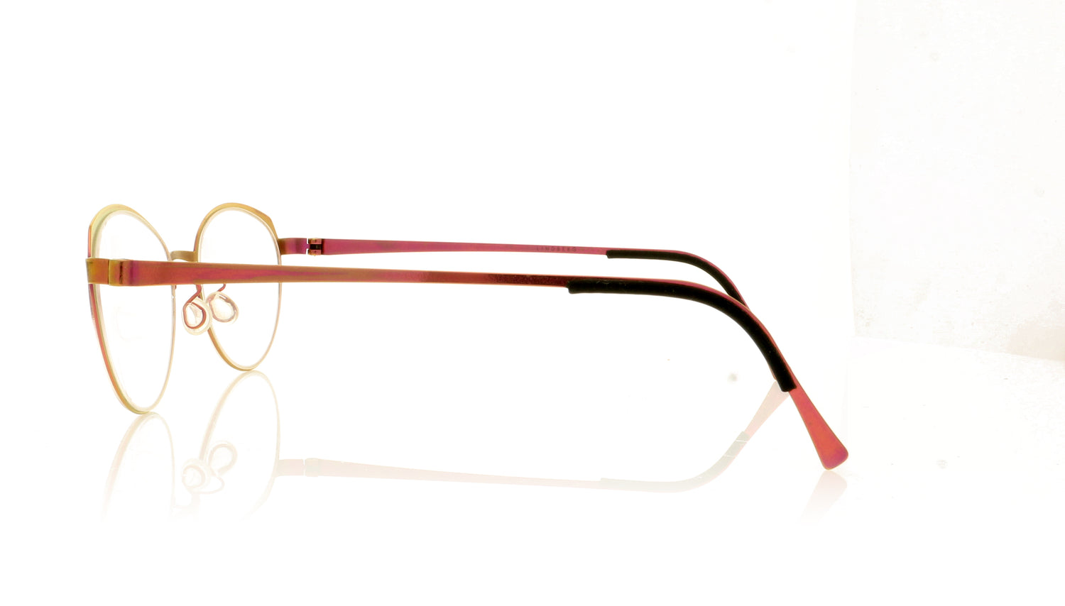 Lindberg Strip 9589 P70 Shiny Pink Glasses - Side