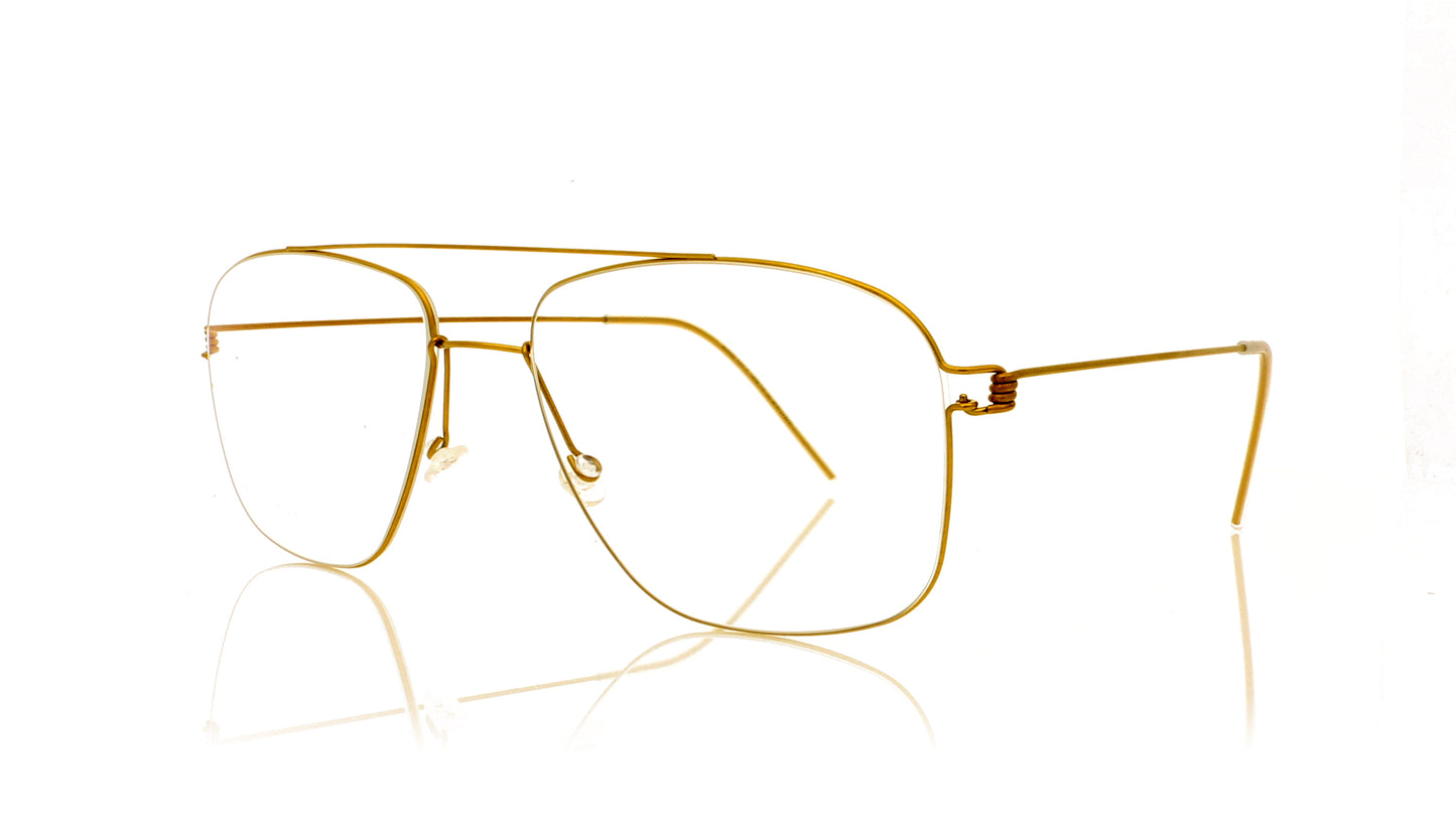 Lindberg air titanium rim Mikkel GT-B Matt gold Glasses - Angle