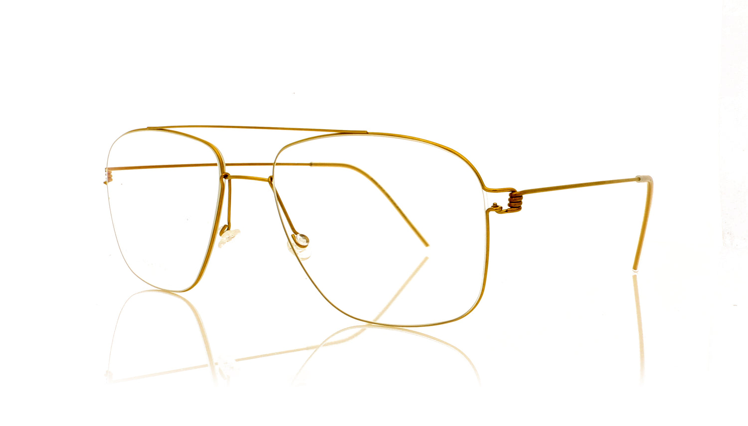 Lindberg air titanium rim Mikkel GT-B Matt gold Glasses - Angle