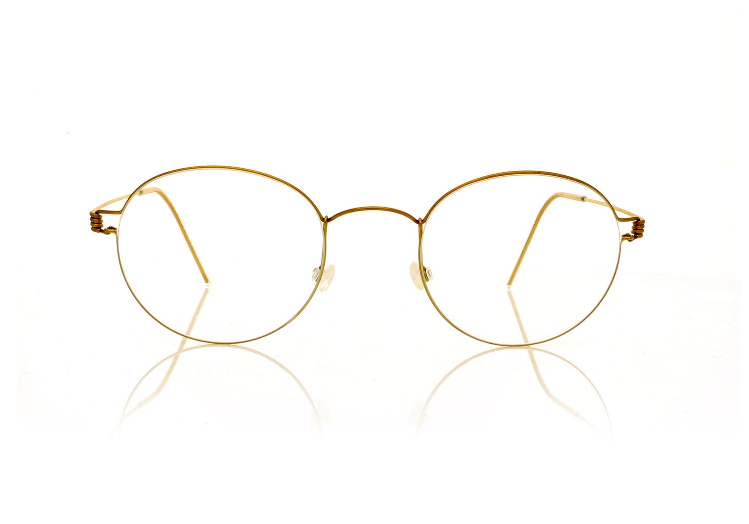 Lindberg Air titanium rim Morten Moretn PU9 Matt Gold Glasses - Front