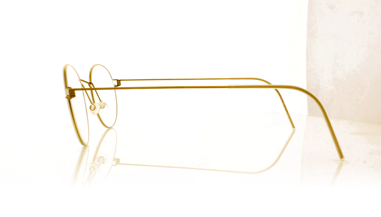 Lindberg Air titanium rim Morten Moretn PU9 Matt Gold Glasses - Side