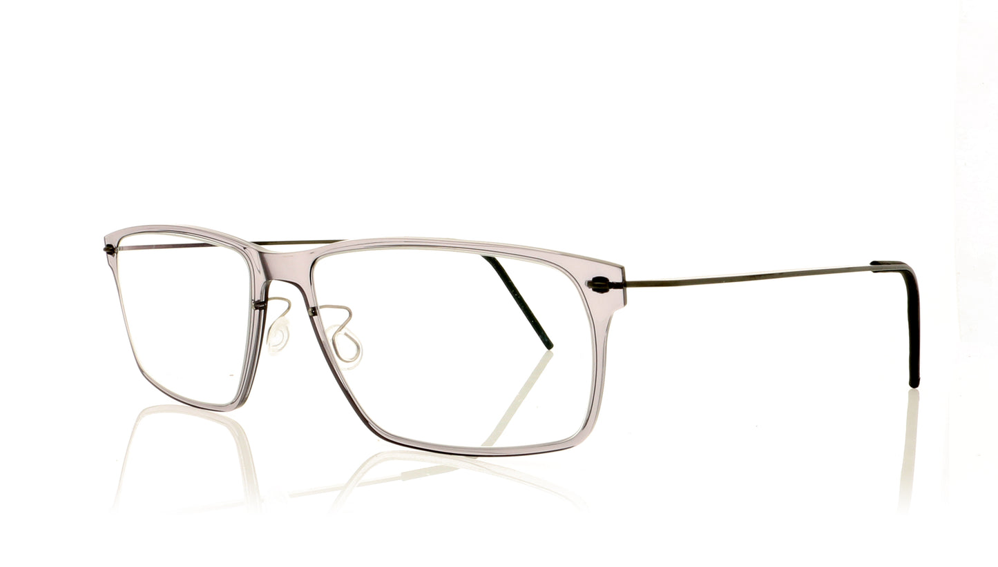Lindberg NOW 6507 PU9 C07 Temple 802 Grey Crystal Glasses - Angle