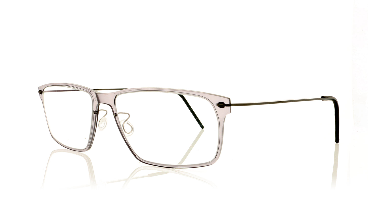Lindberg NOW 6507 PU9 C07 Temple 802 Grey Crystal Glasses - Angle