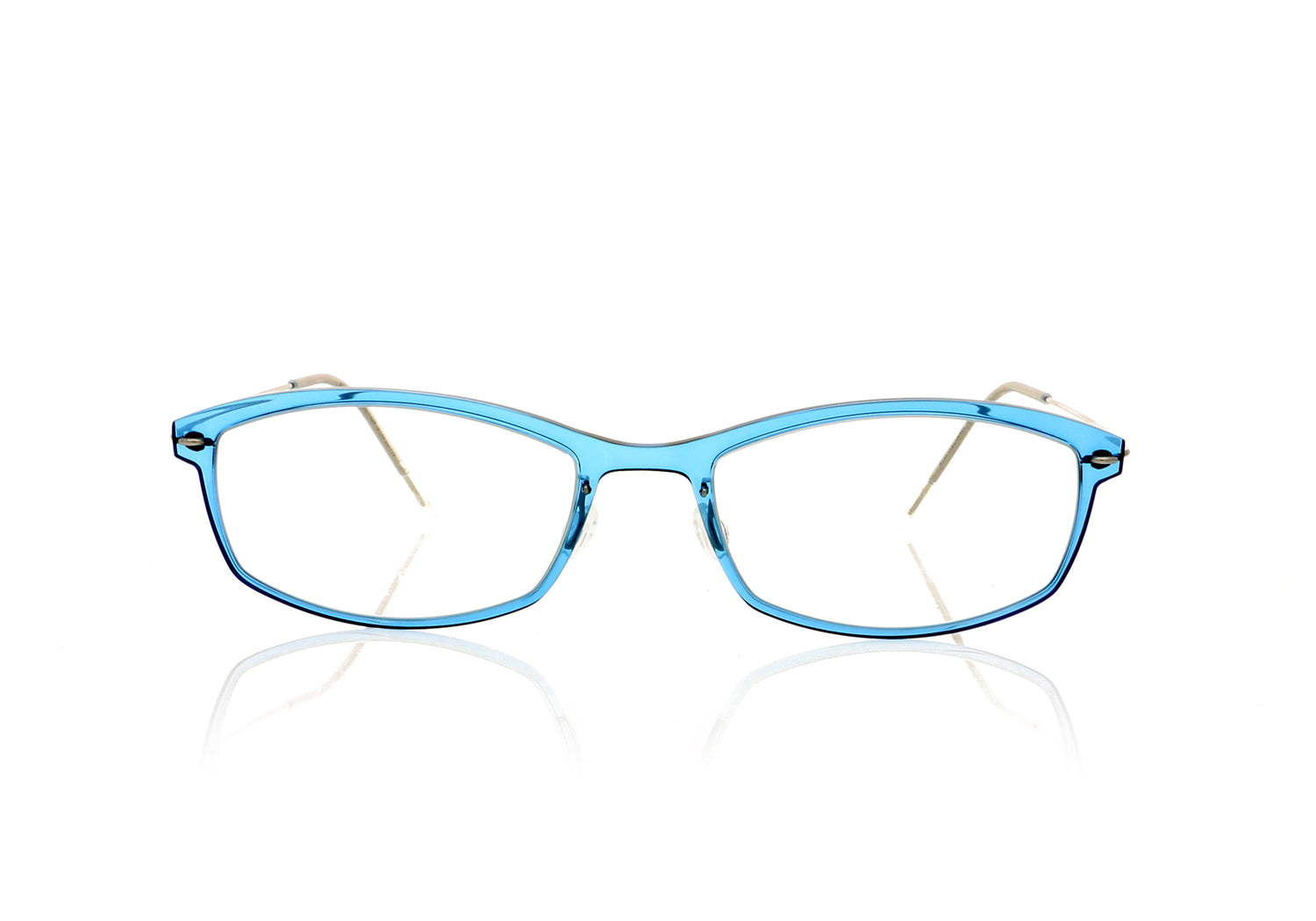 Lindberg NOW 6512 CO8 P10 Blue Crystal Silver Basic Glasses - Front