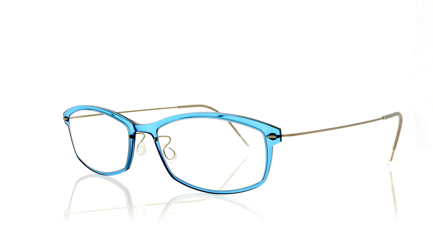 Lindberg NOW 6512 CO8 P10 Blue Crystal Silver Basic Glasses - Angle