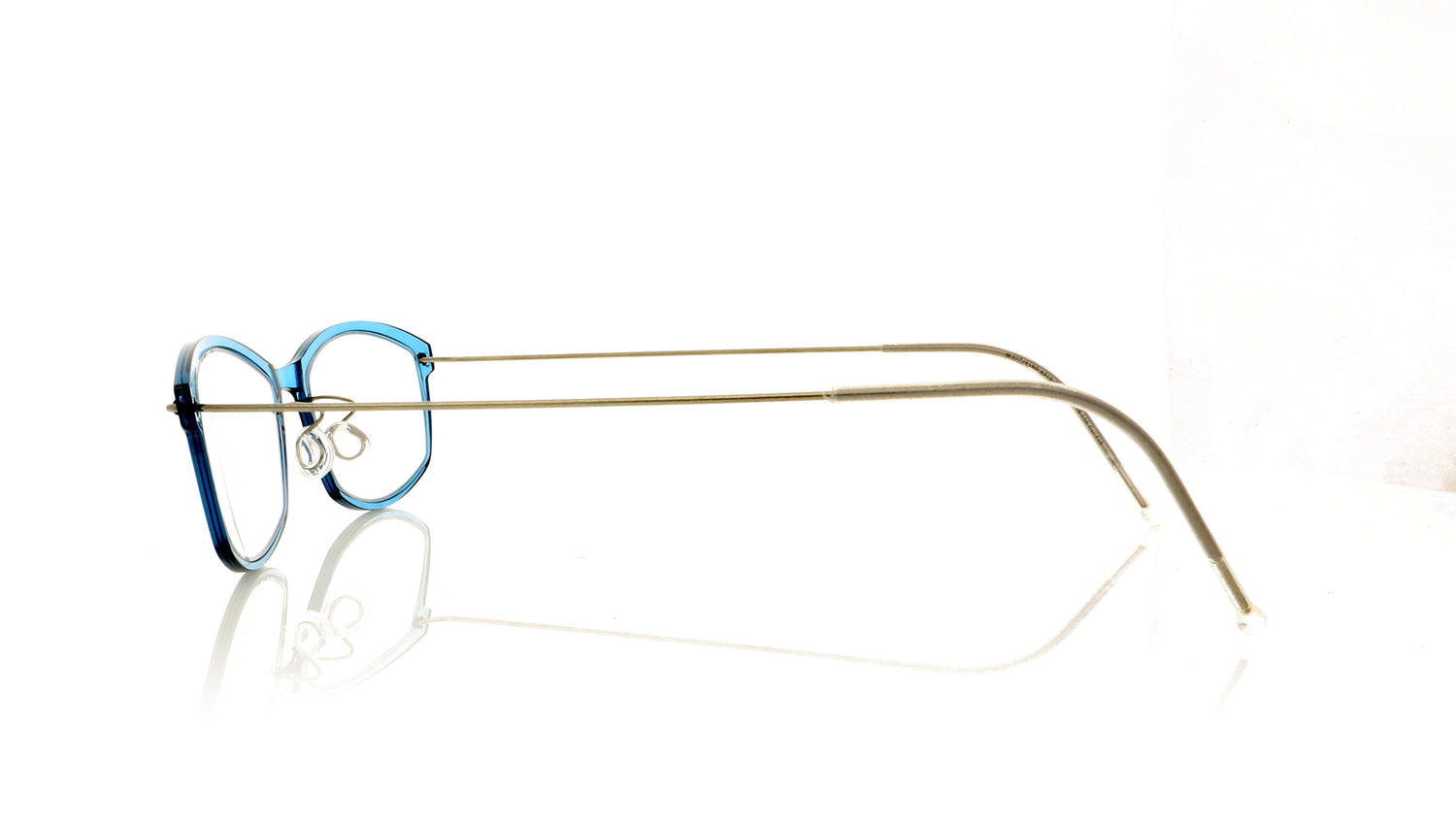 Lindberg NOW 6512 CO8 P10 Blue Crystal Silver Basic Glasses - Side