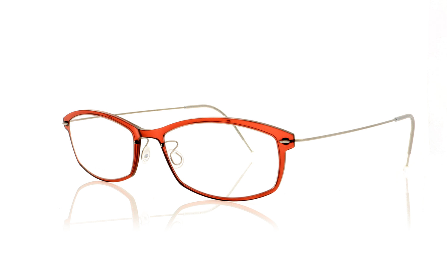 Lindberg NOW 6512 P10 C04 Basic Red Crystal Glasses - Angle