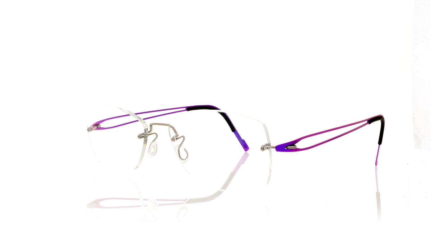 Lindberg Spirit Titanium T613 Clips P10 Temples P10 Glasses - Angle