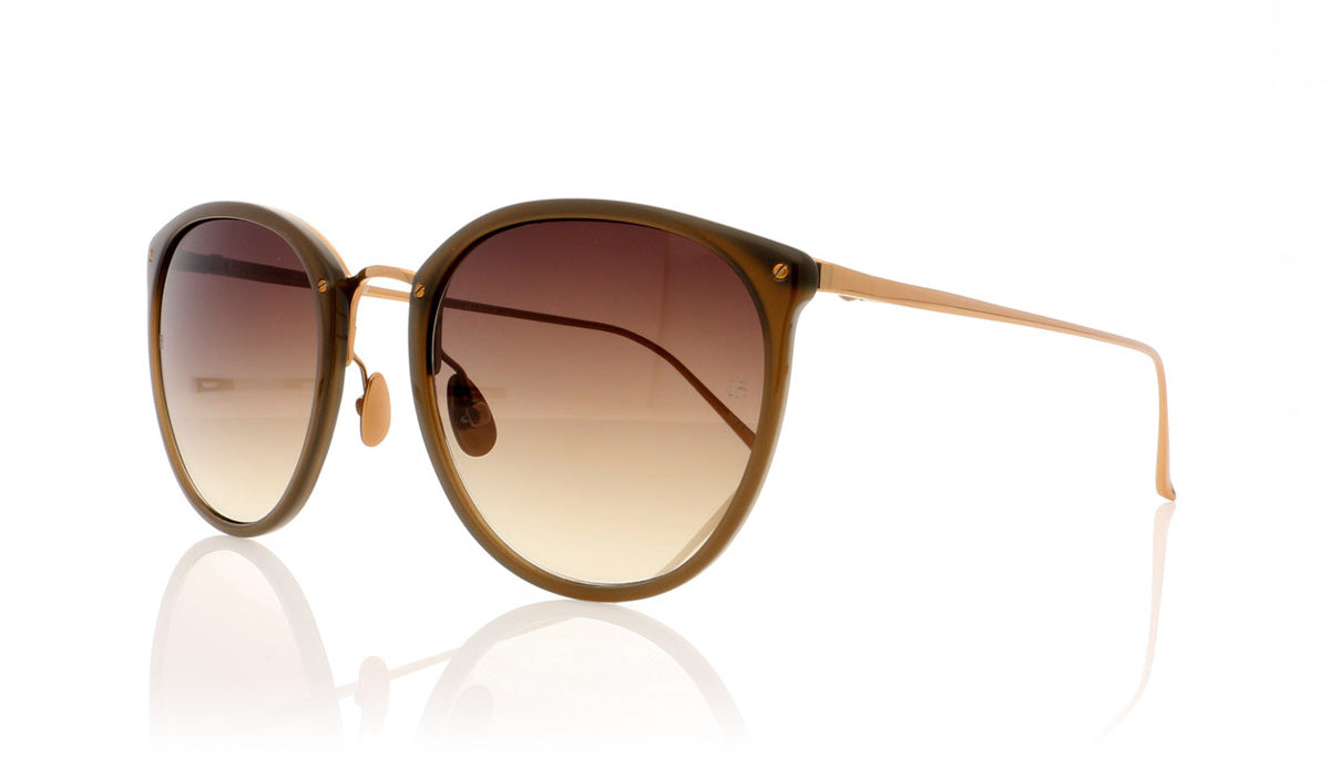 Linda Farrow LFL/251 C14 Mocha Sunglasses - Angle