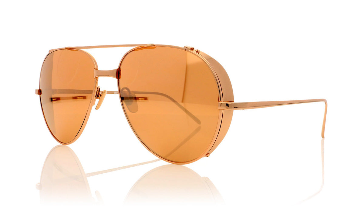 Linda Farrow LFL/426 C3 Rose Gold Sunglasses - Angle