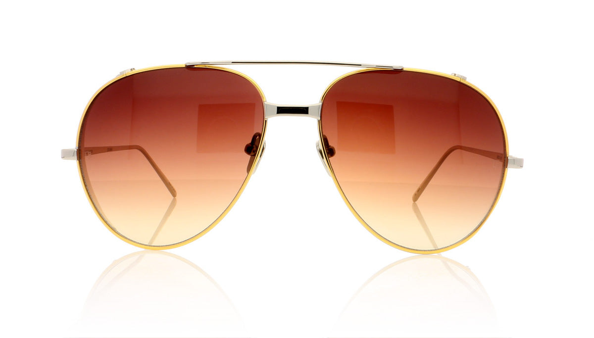 Linda Farrow LFL/426 C6 Yellow Gold Sunglasses - Front