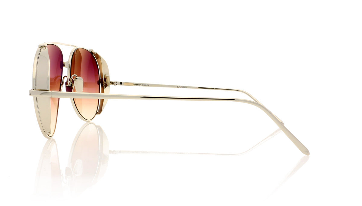 Linda Farrow LFL/426 C6 Yellow Gold Sunglasses - Side