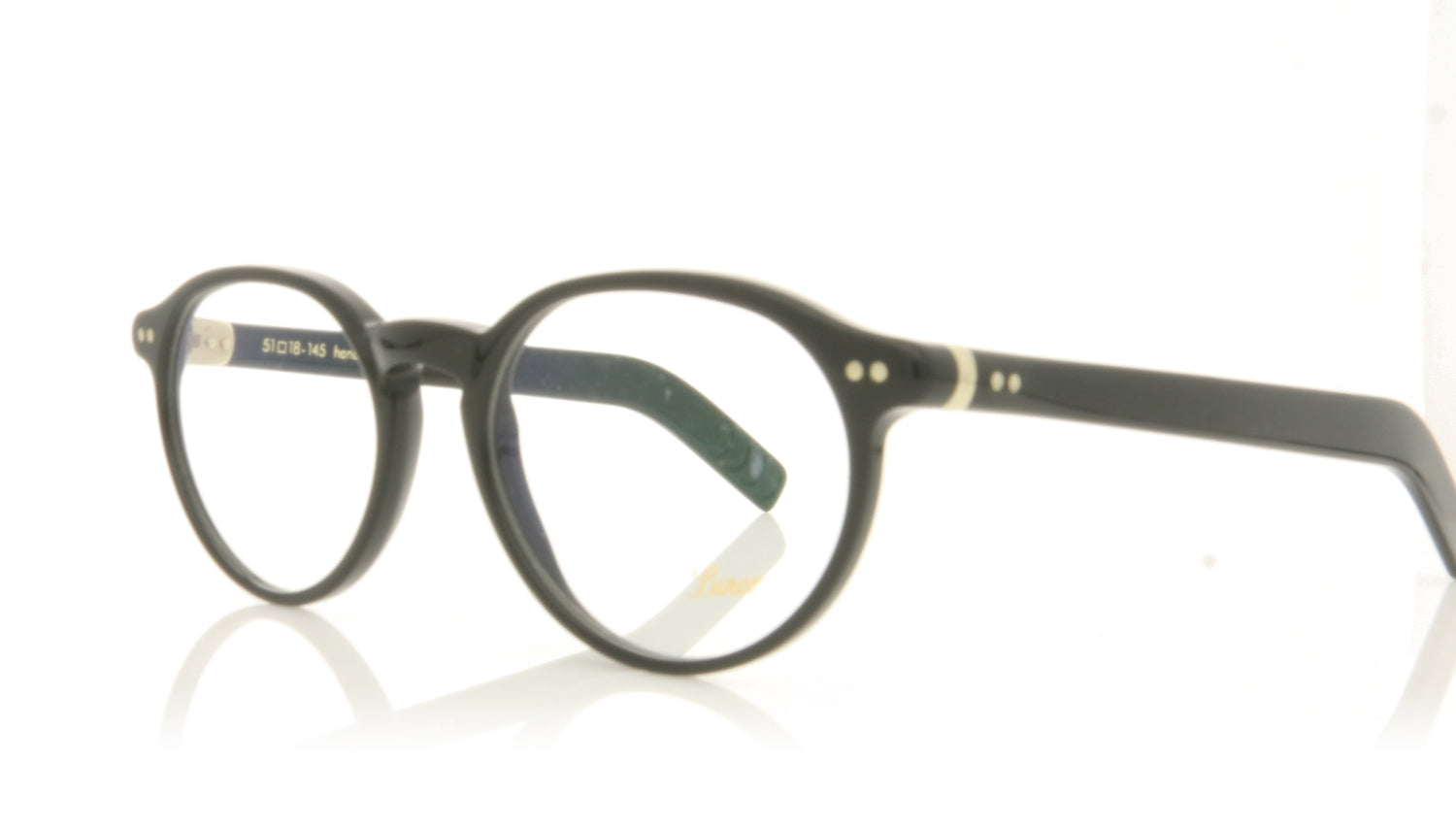 Lunor LU249 1 Black Glasses - Angle