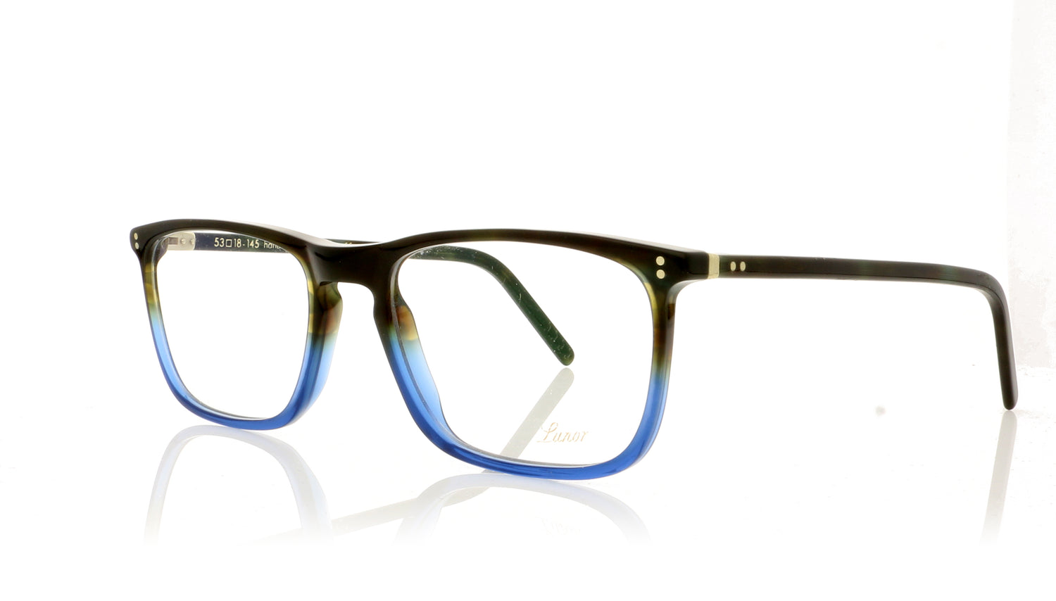 Lunor LU316 A9 Model 326 33 Blue Glasses - Angle