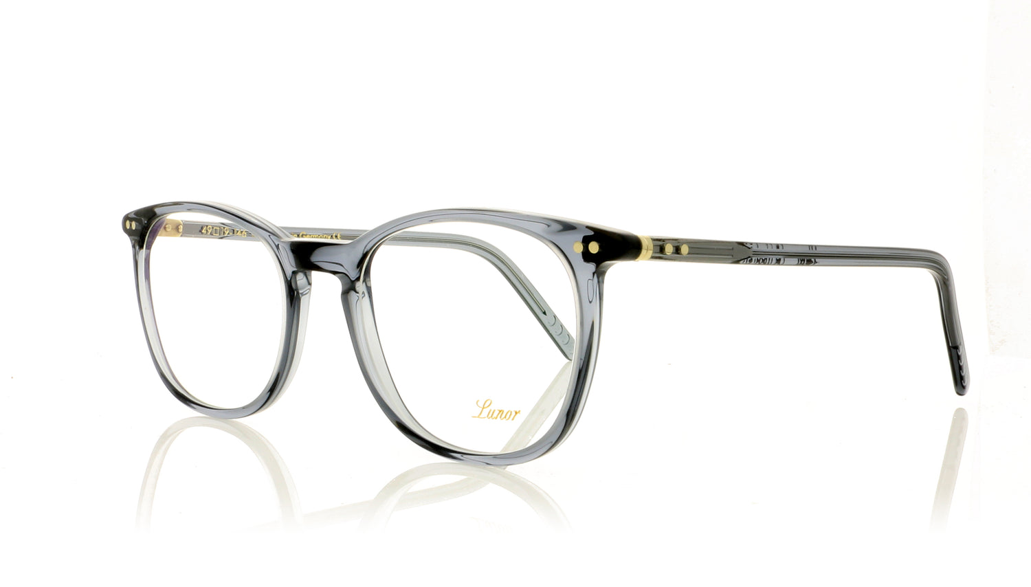 Lunor LU234 41 Crystal Blue Glasses - Angle
