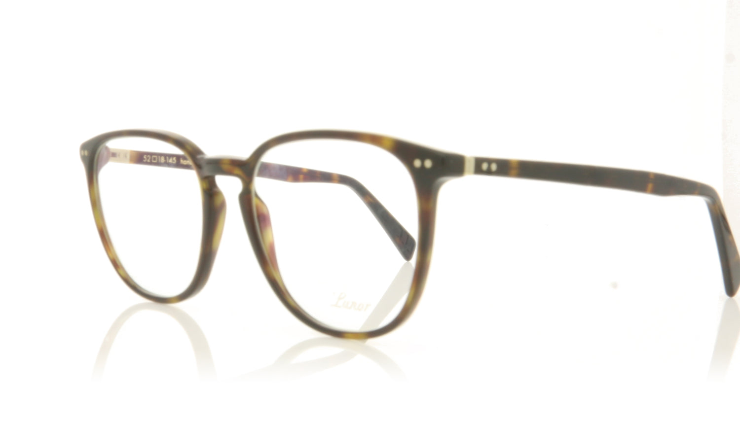 Lunor LU452 2 Tortoishell Glasses - Angle