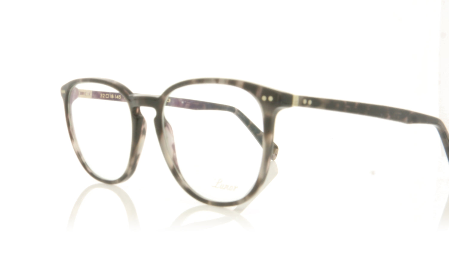 Lunor LU452 18 Black Tort Glasses - Angle