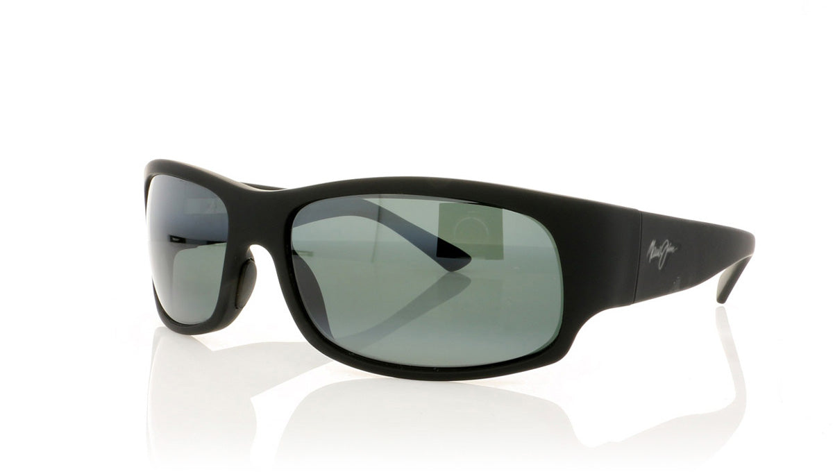 Maui Jim MJ222 2M Mj Matte Blck Rubber Sunglasses - Angle