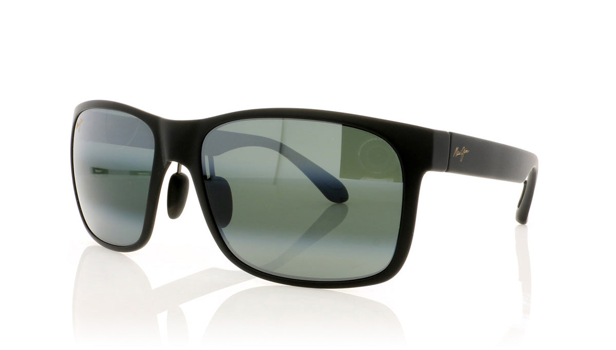 Maui Jim MJ432 2M Mj Matte Black Sunglasses - Angle