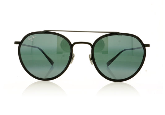 Maui Jim Bowline MJ557 17M Black Gloss Sunglasses - Front