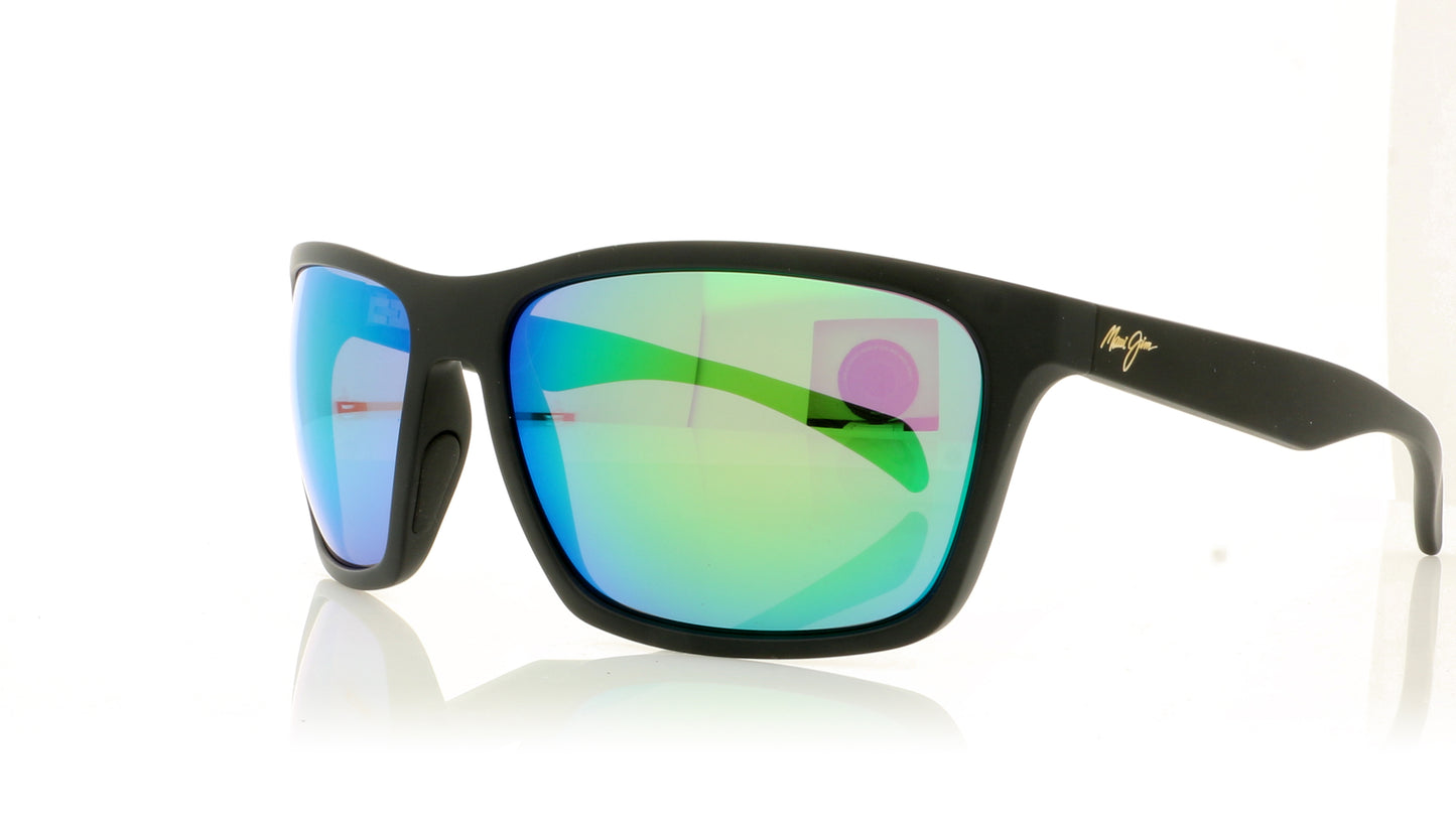 Maui Jim Makoa MJ804 2M Matte Black Sunglasses - Angle